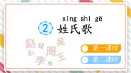 統(tǒng)編版一年級語文下冊教學課件《2 姓氏歌》