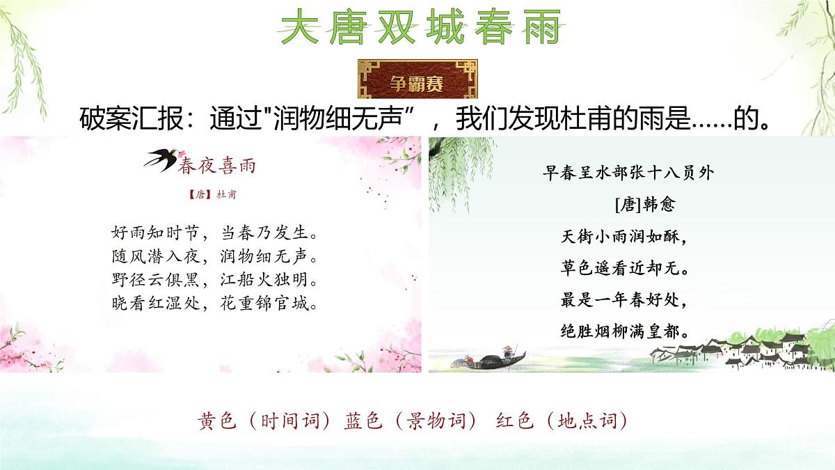 统编版六年级语文下册古诗词诵读3春夜喜雨 课件第6页