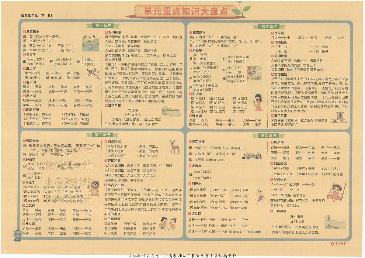 25春海淀单元测试AB卷语文人教版三年级下册期末试卷第2页