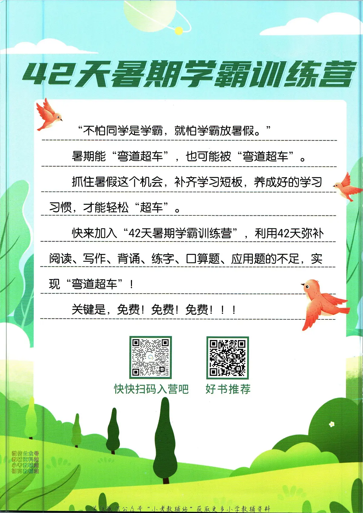 暑假作业暑假口算题一年级下学期衔接数学复习期末试卷语文第2页