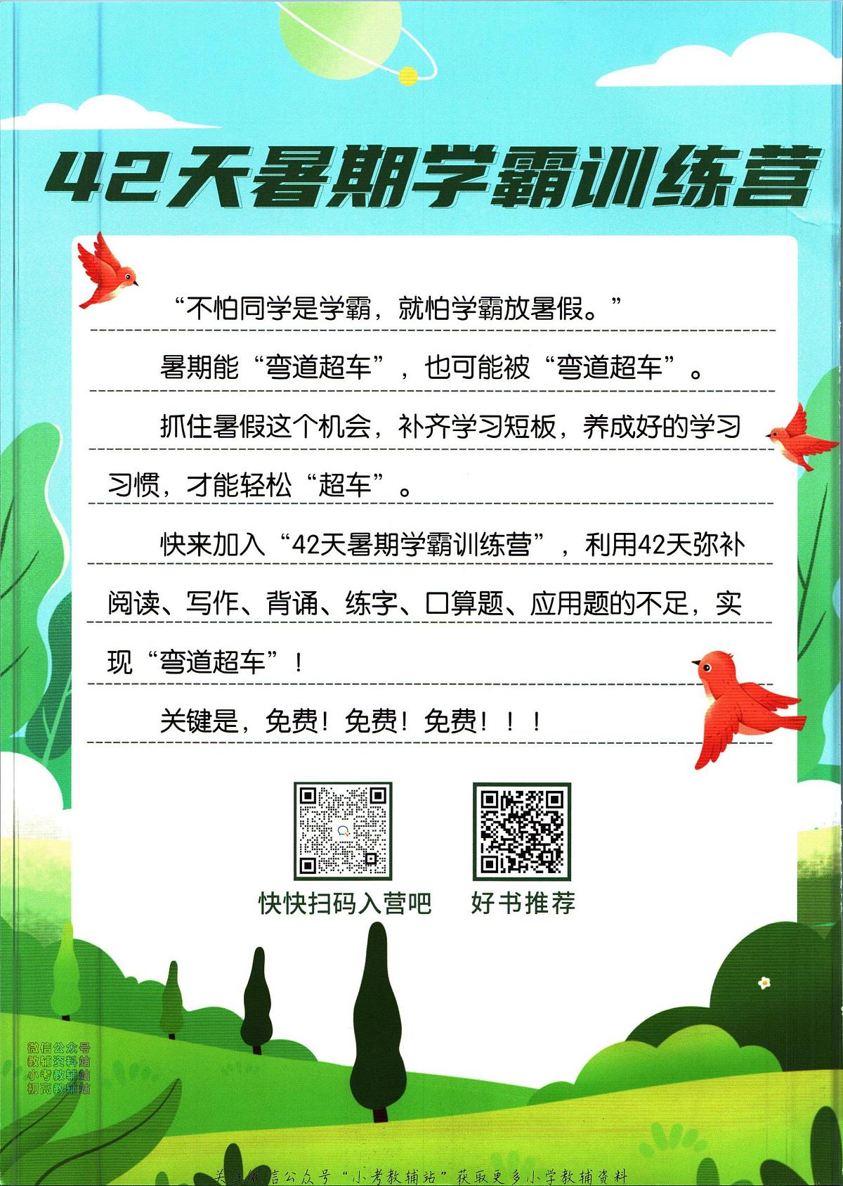 暑假作业暑假作文五年级下学期衔接语文复习期末试卷语文第2页