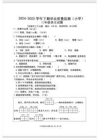 重庆市九龙坡区2024-2025学年第二学期三年级语文期末试卷（无答案）