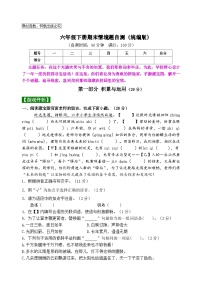六年级语文下册期末情境题自测卷2024-2025学年统编版