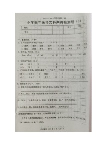 广东省汕头市潮南区2024-2025学年第二学期四年级语文期末试卷（无答案）