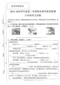 安徽省安庆市宜秀区2024-2025学年第二学期六年级语文期末试卷（含答案）