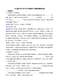 中山路小学2025年六年级语文下册期末模拟试卷(二)(教师版)