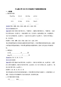 中山路小学2025年六年级语文下册期末模拟试卷（五）(教师版)