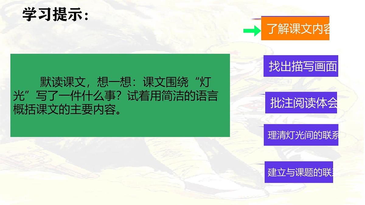 统编版六年级语文上册课件《8 灯光》第2页