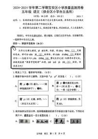 广东省深圳市宝安区2024-2025学年五年级下学期期末语文试题