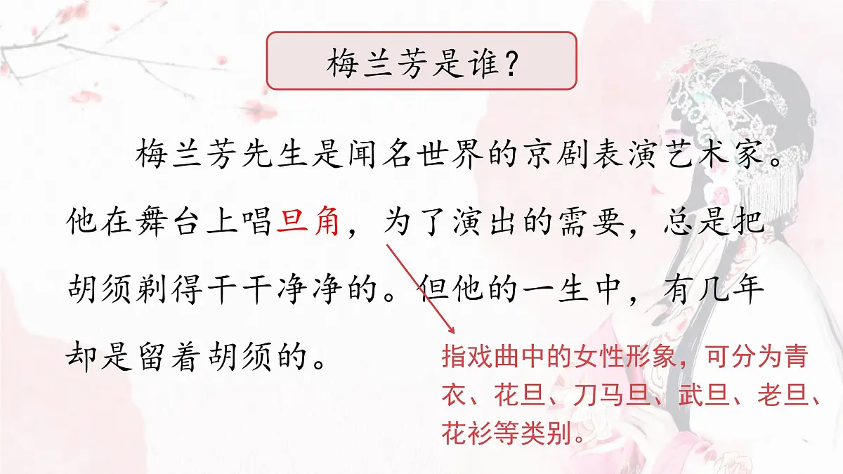统编版语文四年级上册课件《23 梅兰芳蓄须》第8页
