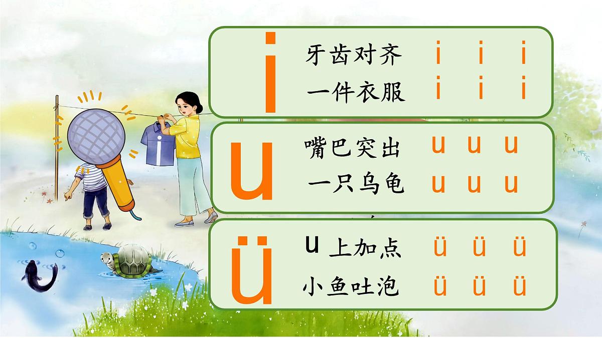 小学 语文 统编版(2024) 一年级上册(2024) 第二单元 汉语拼音2 i u ü 课件第7页