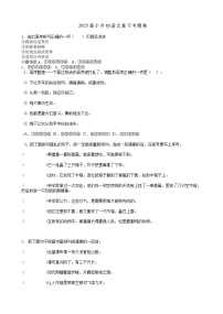 2025届六年级小升初语文专题复习-28句法句子排序（16P）（练习附答案解析）