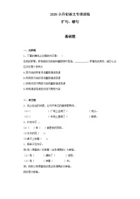 2025六年级小升初语文专项训练（基础知识二）-4.扩句、缩句（24P 详细解析）