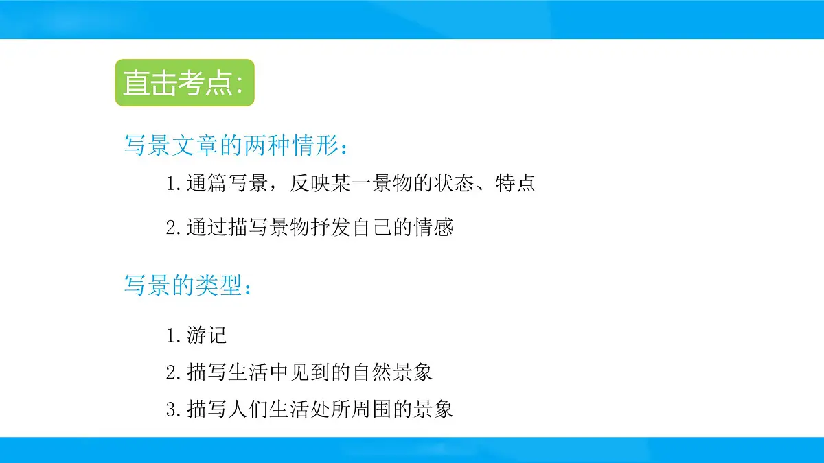 2025六年级小升初语文专题复习-第十六讲 写景文章阅读 课件第3页