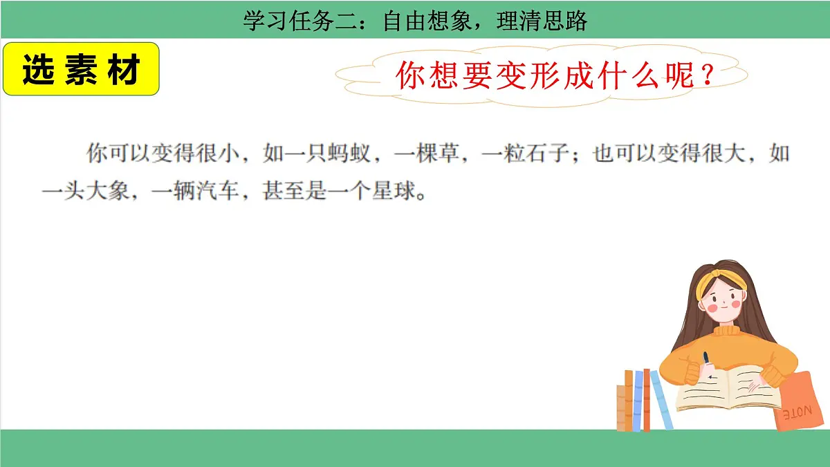 【核心素养目标】统编版小语文六上习作1《变形记》课件第5页