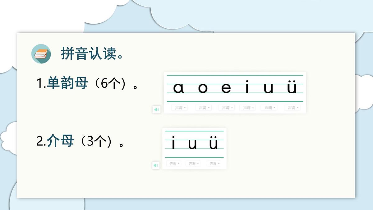 小学 语文 统编版(2024) 一年级上册(2024) 第二单元 汉语拼音复习课件第3页