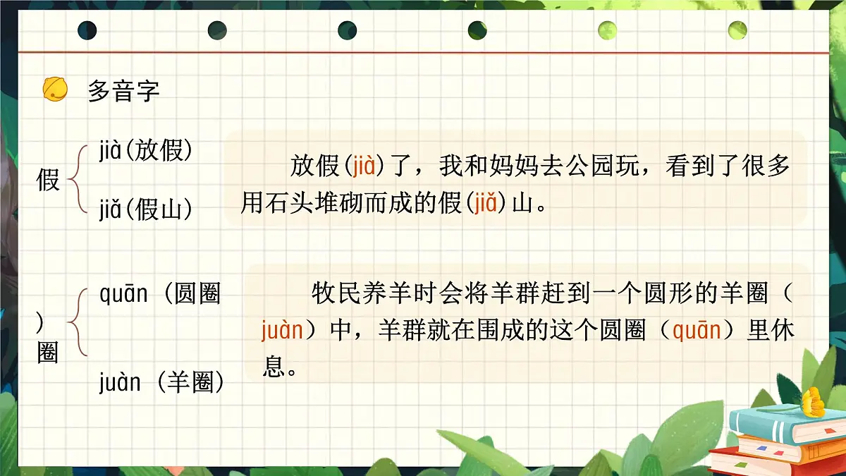 25秋统编版语文三年级上册第1单元《第一单元复习》 课件第5页