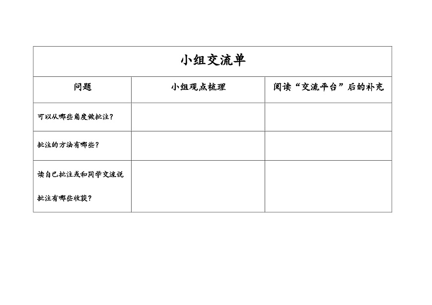 小組交流單第1頁(yè)