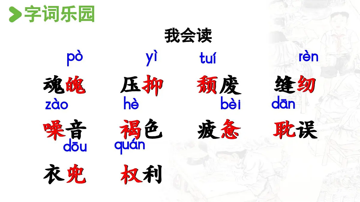 24人教统编版小学五年级语文上册第六单元18.慈母情深第1课时 课件第6页