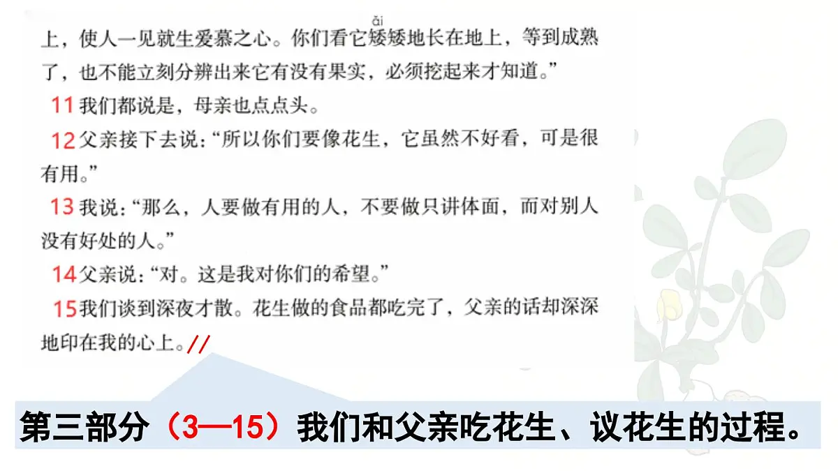 24人教统编版小学五年级语文上册第一单元2.落花生第2课时 课件第4页