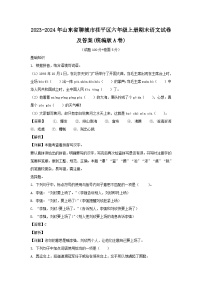2023-2024年山东省聊城市茌平区六年级上册期末语文试卷及答案(统编版A卷)