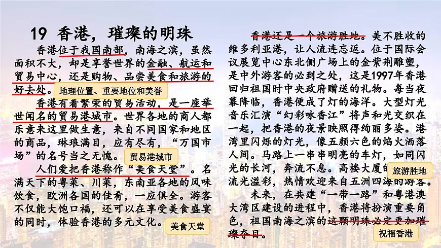 统编版语文三年级上册19 香港,璀璨的明珠【课件】第8页