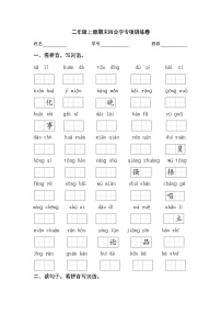 2024学年二年级上册语文统编版四会字期末专项检测卷（有答案）