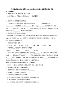 四川省成都市天府新区2024-2025学年三年级上学期期末语文试卷（含答案）