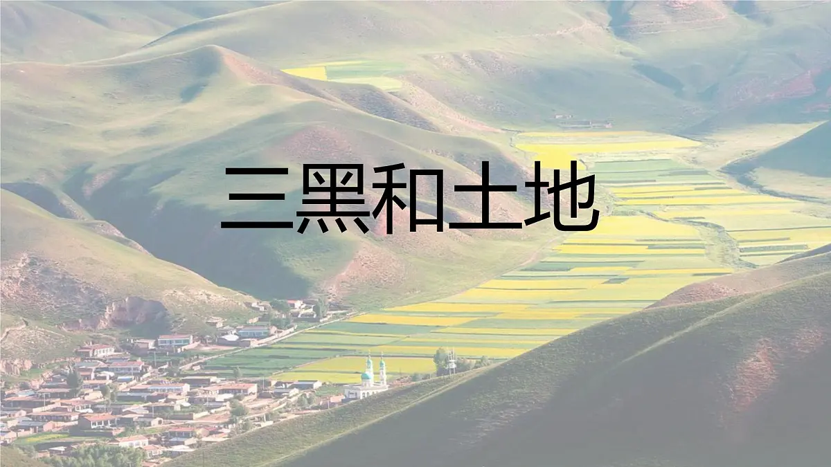 统编版六年级语文上册课件《21 三黑和土地》第1页