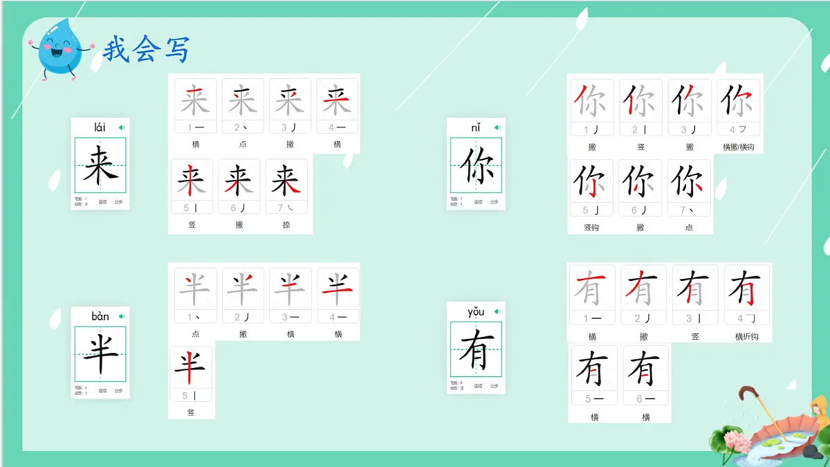 小学 语文 统编版(2024) 一年级上册(2024) 第八单元 阅读10 雨点儿 课件第6页