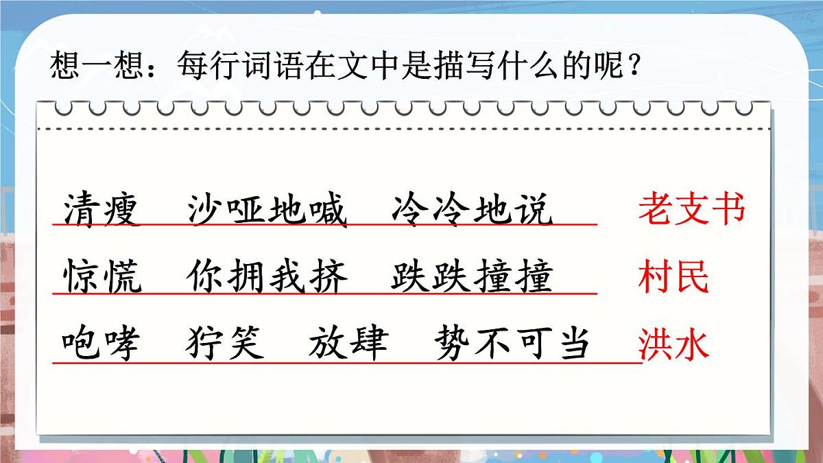 (24人教统编版)小学六年级语文上册第四单元13 桥课件第5页