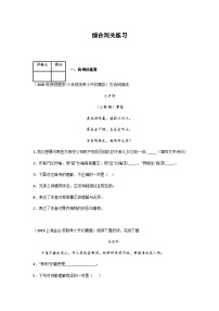 小升初语文古诗鉴赏知识点衔接——《综合闯关练习》练习(含答案)