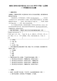 黑龙江省哈尔滨市道里区2024-2025学年六年级（五四制）下学期期末语文试题（含答案）