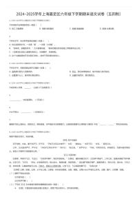 2024~2025学年上海嘉定区六年级下学期期末语文试卷（五四制）（有答案解析）