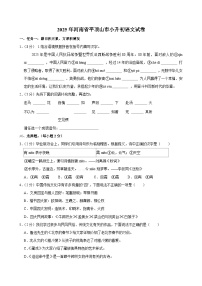 2025年河南省平顶山市小升初语文试卷