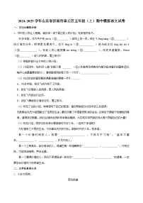 2024-2025学年山东省济南市章丘区五年级（上）期中模拟语文试卷