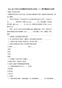 2024-2025学年山东省潍坊市昌邑市五年级（上）期中模拟语文试卷
