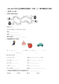 2024-2025学年山东省潍坊市诸城市一年级(上)期中模拟语文试卷