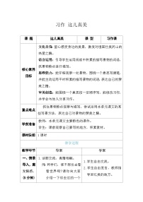 统编版(2024)第六单元习作 这儿真美表格教案及反思