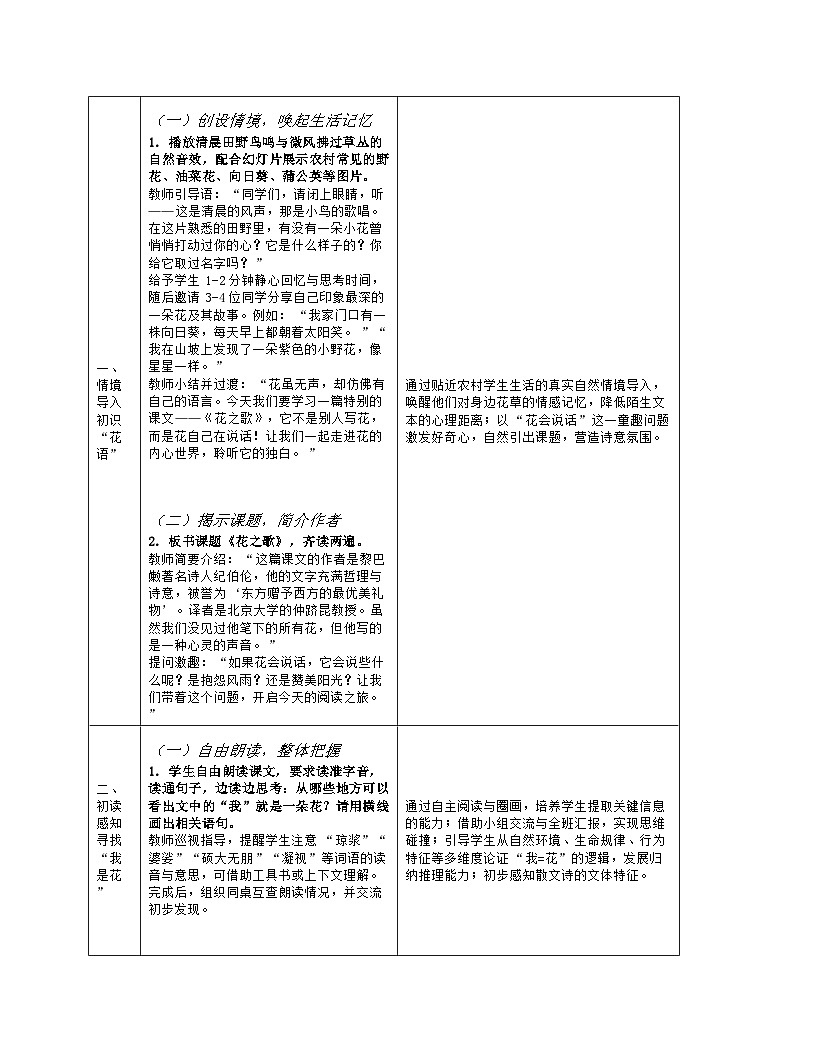 4《花之歌》第1课时教案2025-2026学年统编版语文六年级上册第2页