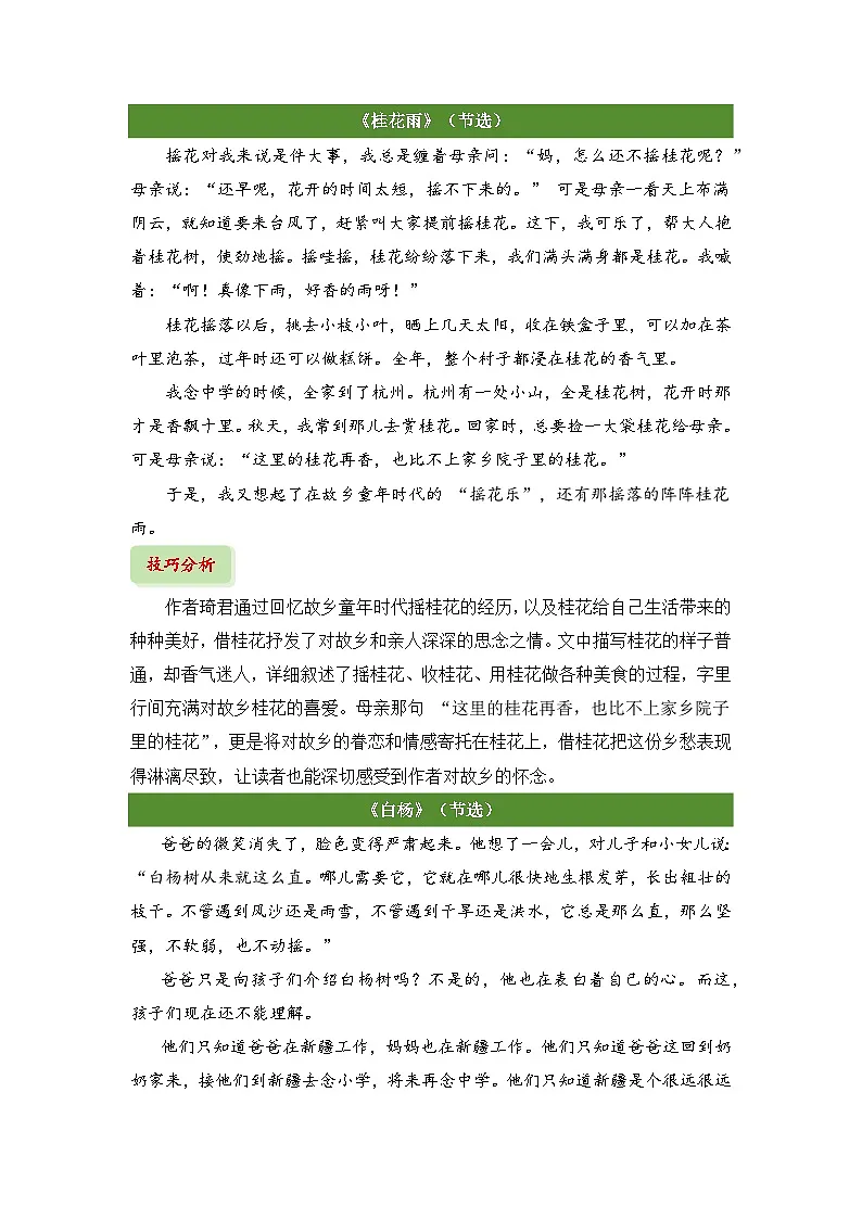 小升初语文作文提分精讲第11课-借物抒怀(教案)2025-2026学年小升初作文专题(统编版)第3页