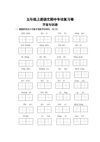 字音与词语——2025-2026学年五年级上册语文期中专项复习卷（统编版）(含答案)