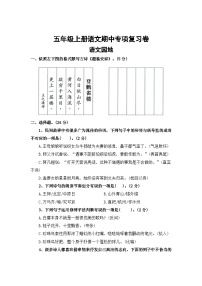 语文园地——2025-2026学年五年级上册语文期中专项复习卷（统编版）(含答案)