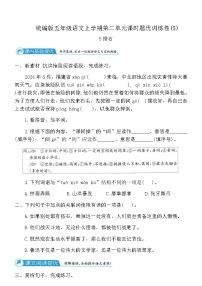 小学语文统编版（2024）五年级上册搭石随堂练习题