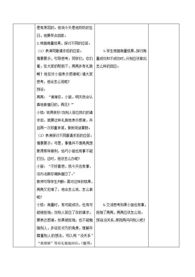 二年级上册语文园地五《口语交际:商量》教案第3页