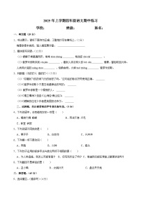 湖南省长沙市宁乡市西部六乡镇2025-2026学年四年级上学期期中考试语文试题