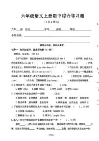 广东省广州市番禺区2025-2026学年六年级上学期期中语文试卷