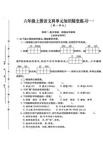 福建省泉州市晋江市2025-2026学年六年级上学期知识随堂练习（一）语文试题（月考）