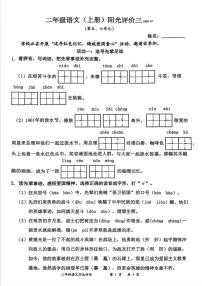 广东省深圳市罗湖区2025-2026学年二年级上学期阳光评价三语文试题（月考）