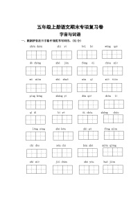 一、字音与词语——2025-2026学年五年级上册语文期末专项复习卷（统编版）（含答案）